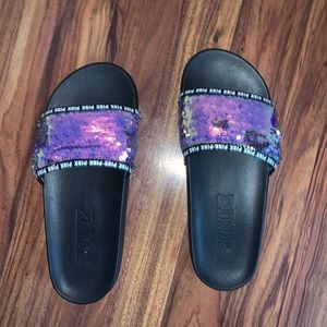 Pink slides size 8.5/9 for women’s